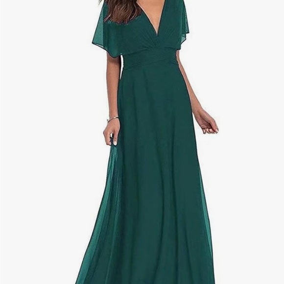ANTHOLOGIE ERIN FETHERSON Size 2 Empire Maxi Dress Emerald Green - Picture 2 of 7